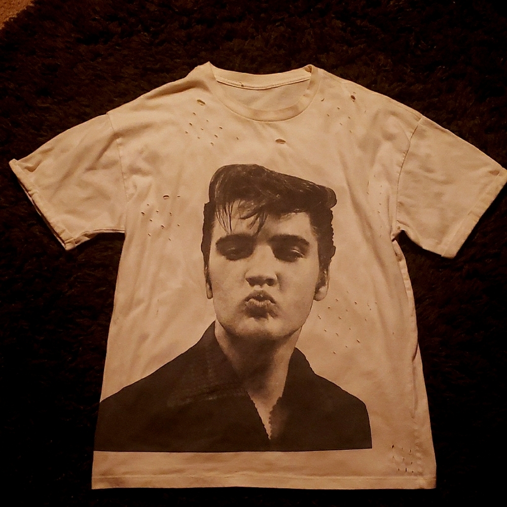 Elvis Presley White Graphic T-Shirt